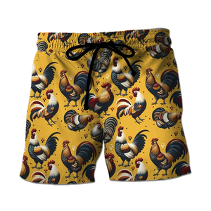 Divertidos Shorts de Playa con Estampado de Pollo Kung Fu, Moda de Verano para Hombres y Niños, Shorts de Baño Casuales con Estampado 3D de Animales, Talla Grande - Product Image 2