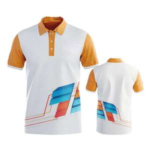 Vente en gros de maillots de sublimation en polyester avec logo personnalisé pour enfants, polo blanc imprimé pour polo - Product Image 4