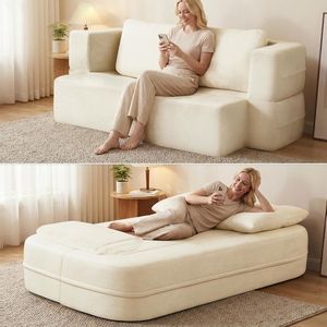Divano Letto Convertibile Scott in Tessuto, Misura Queen, Modulare, Divanetto, Divano Cloud Senza Struttura per Estensione - Product Image 1