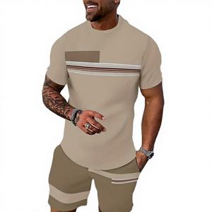 Custom Black T Shirt Shorts <b>Set</b> Soft Cotton Unisex Summer Outfit OEM Private Label Casual Streetwear Printing Ready <b>Set</b> - Product Image 2