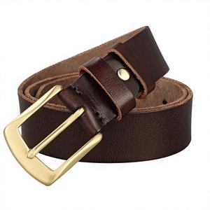 Wholesale 100% <b>Cow</b> Hide Square Buckle Belts Luxury Handmade Custom Branded Vintage Style Eco-Friendly Durable Designs Made India - Product Image 4