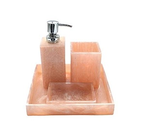 Nuevo Set de Baño de Resina con Diseño en Espiral para el Hogar: Dispensador, Kit de Maquillaje, Soporte para Brochas y Bandeja de Almacenamiento para Tocador a un Precio Accesible - Product Image 3