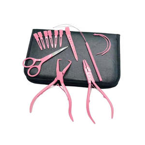 Kit de herramientas personalizables para extensiones de cabello a color, incluye alicates y gancho para extraer cuentas, abridor y cerrador de extensiones de cabello. - Product Image 6