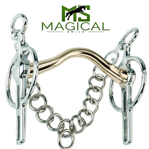 Bocados de equitación Ultra Liverpool de alta calidad hechos a medida, 18 mm, con mejillas de plata alemana Aurigan y acero inoxidable, 4.34' - Product Image 5