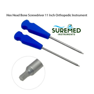 Destornillador de Cabeza Hexagonal SureMed Instruments de 11 Pulgadas para Fijación Ortopédica, Manual, con Certificación CE Clase I, Instrumento General - Product Image 3