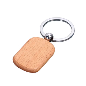 Llavero de Madera Personalizado, Rectangular, en Blanco, Diseño Simple, Accesorio Portátil para Grabar - Product Image 3