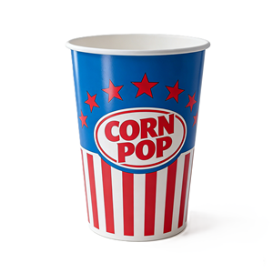 Cubo de Palomitas de Maíz Desechable de Papel de Grado Alimenticio Snack Attack 36oz 32oz 50000 unidades - Product Image 2