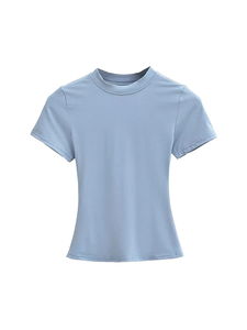Camiseta de Jersey Casual con Cuello en V, 100% Algodón, Nueva Colección 2026, de Alta Calidad, Ajuste Regular, Ecológica, Transpirable, Lisa y Moderna - Product Image 2