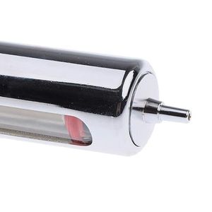 Jeringa veterinaria de acero inoxidable reutilizable de tipo corto para animales, con vidrio y tornillo de bloqueo, de fácil operación. - Product Image 2