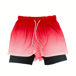 Pantalones Cortos Deportivos Casuales de Nailon para Hombre, para Gimnasio y Fitness, en Oferta, 2 en 1, con Bolsillos con Cremallera en la Parte Trasera, Hasta la Rodilla, de Secado Rápido - Product Image 2