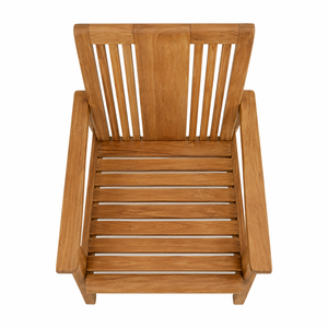 Sillón de Jardín Contemporáneo de Teca Sólida, Cómodo, con Respaldo Ancho y Listones, Resistente al Agua, Muebles Duraderos para Exteriores, para Parque - Product Image 2