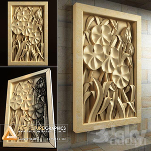 Décoration murale moderne en fer, panneau rectangulaire gravé motif fleur de lys, surface embossée pour portail - Product Image 4