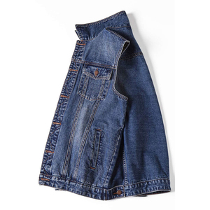 Nuevo Chaleco Vaquero para Hombre a la Moda, a Bajo Precio, Transpirable, Sostenible, Color Azul Oscuro, con Botones Cubiertos, OEM - Product Image 6