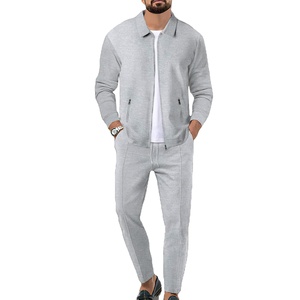Nouveaux styles – Ensemble de survêtement d'hiver en coton pour homme avec veste zippée à manches longues – Grande taille respirante - Product Image 6