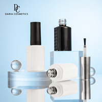 Botella de Vidrio Vacía de 16 ml para Esmalte de Uñas, Color Negro y Blanco, con Tapa Negra que Bloquea la Luz, Protección UV, Venta al por Mayor