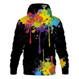 Sweat-shirts à capuche unisexes à imprimé graphique, design original coloré en 3D, manches longues, pull décontracté avec poche avant, doux et confortable - Product Image 4