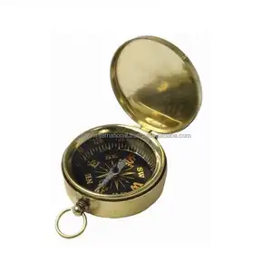 Indian design nautical black dial compass flip cover pocket compass