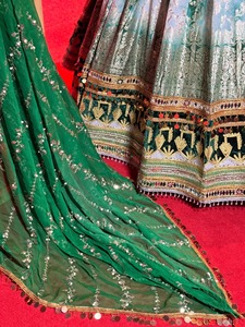 Vestido de novia afgano verde, vestido de gala de terciopelo negro bordado, vestido largo de manga larga para boda Nikah, vestido informal para mujer - Product Image 6