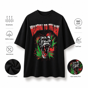Camiseta Premium para Hombre con Estampado Gráfico, 100% Algodón, Tejido Jersey de 180 GSM |   Camiseta casual transpirable de manga corta con cuello redondo y corte regular - Product Image 5