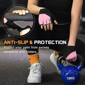 Gants de fitness respirants pour femmes, demi-doigts, antidérapants, pour la gym, le cyclisme et l'entraînement - Product Image 5