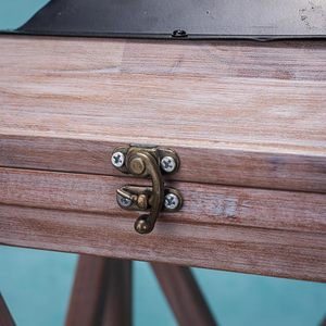 Farol de Madera Cuadrado para Colgar, con Parte Superior de Metal, Acabado Envejecido Hecho a Mano, Estilo Antiguo, Personalizado, para Decoración del Hogar o Bodas - Product Image 2