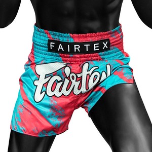 กางเกงมวยไทยรุ่นล่าสุด Fairtex BS1929 Street King สีชมพู/น้ำเงิน ผลิตจากโพลีเอสเตอร์ 100% กางเกงชกมวย Fairtex - Product Image 1