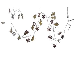 Guirlande de feuilles marron et vertes en gros, moderne, écologique, faite à la main, en tôle de fer galvanisé, fleurs, taille personnalisée, pour extérieur, Noël - Product Image 1