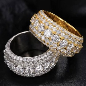Custom Design New Heavy <b>Iced</b> Out Hip Hop Bling Rapper Diamond <b>Ring</b> Trendy Moissanite Diamond Wedding <b>Ring</b> for Men - Product Image 3
