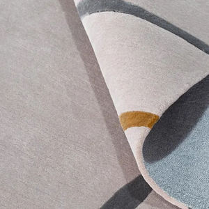 Alfombra de Lana Hecha a Mano, Diseño Abstracto Moderno en Tonos Tierra, Alfombra de Diseño Artesanal para Sala de Estar y Dormitorio - Product Image 5