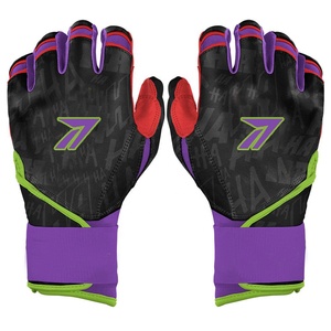 Gants de frappe de baseball professionnels personnalisés, manchette longue, Guantes De Bateo, cuir de haute qualité, gants de frappe de softball - Product Image 1