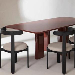 Table à manger ronde moderne et écologique avec base à 4 pieds, table en bois pour 6 personnes, pour la maison, le restaurant, le café, le bureau - Product Image 2