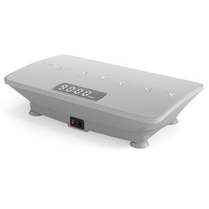 Plateforme vibrante grise pour exercices corporels complets, 10 vitesses réglables, télécommande, capacité de charge de 200 kg, avec fonction massage - Product Image 3