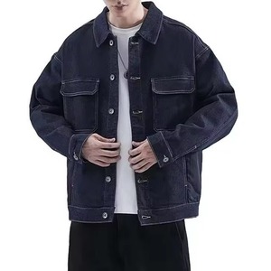 Nouvelle arrivée, veste en toile denim sur mesure pour hommes, streetwear d'hiver, respirante, avec logo avant réglable, prix de gros - Product Image 2