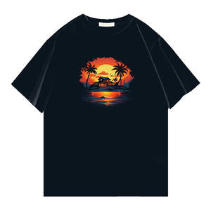 Camiseta Oversize para Hombre de 300GSM, Estilo Hip Hop Urbano, Corte Holgado, Cuello Redondo, Lavado Ácido, Diseño de Dibujos Animados, Tejido de Punto, Impresión DTG Personalizada, Algodón - Product Image 5