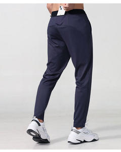 Pantalon de jogging décontracté pour homme, bleu marine et noir, taille élastique avec cordon de serrage, en maille mi-lourde, idéal pour l'automne - Product Image 2