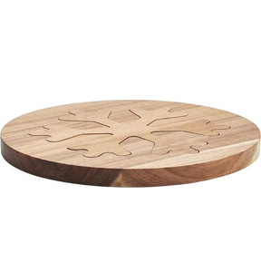 Amazing Design Wood <b>Trivet</b> Custom <b>Cork</b> Wooden Coasters Promotional Round Wood <b>Trivet</b> 400mm - Product Image 1