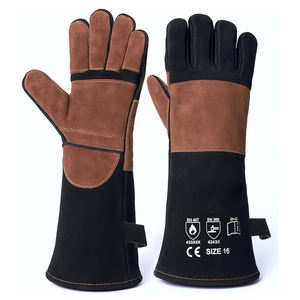 Guantes de Soldadura de Cuero de Seguridad, Resistentes al Calor, Diseño Premium, Absorbentes del Sudor, Duraderos, Guantes de Trabajo de Soldadura de Primera Calidad - Product Image 1