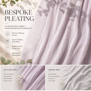 Gonna Midi Plissettata su Misura, Vita Elastica, Fluido e Senza Pieghe, Gonna Casual da Donna, Piccolo MOQ, OEM, Vendita all'Ingrosso Globale - Product Image 2