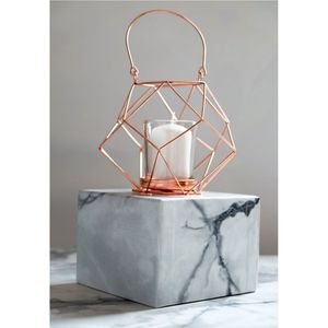 Lanterne porte-bougie géométrique en verre et métal doré style nordique pour bougies chauffe-plat et bougies pilier, centres de table pour mariage et décoration intérieure - Product Image 6