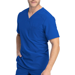 Medical Waterproof Canvas <b>Scrub</b> Tops with Needle Detection Customized Color Professional Unisex for Hospitals and Clinics - Product Image 2