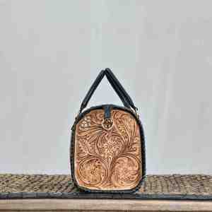 Sac à main Speedy en cuir artisanal occidental avec motif As de Pique, grand sac à main pour femme, sac de voyage, joli sac à bandoulière - Product Image 2