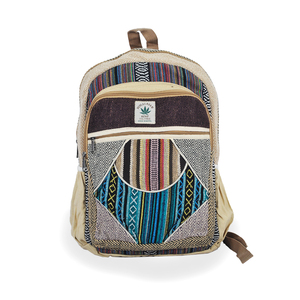 Sac à dos de sport décontracté en coton et chanvre - Product Image 1