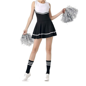 Ensemble complet d'uniformes de cheerleading en polyester imprimé, haut, jupe et accessoires, couleurs personnalisées, logo imprimé par transfert thermique, haute qualité - Product Image 4