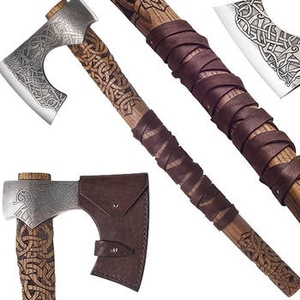 Camping Survival Industrial Grade Damascus Steel <b>Axe</b> Head <b>Wood</b> Handle Professional Portable Outdoor High Quality Custom Made - Product Image 6