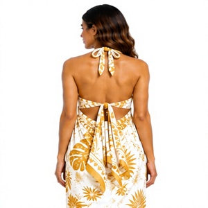 Sarong en rayonne respirante de haute qualité pour femme, paréo de plage, paréo à fleurs hawaïennes, vêtements de plage, vacances, bord de piscine, resort - Product Image 2