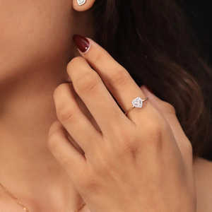 Anillo de Moissanita con Corte en Forma de Corazón, Plata de Ley 925, Oro de 10k, 14k, 18k, Platino, Amarillo, Rosa, Blanco, 1.00 Quilates, Incoloro, Hecho a Mano - Product Image 3