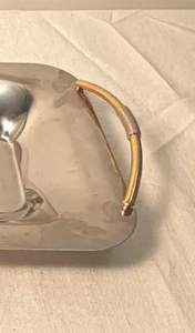 Plateau décoratif en acier inoxydable de Style nordique gros métal ovale stockage de bijoux plateaux de service assiette alimentaire plats et assiettes - Product Image 5