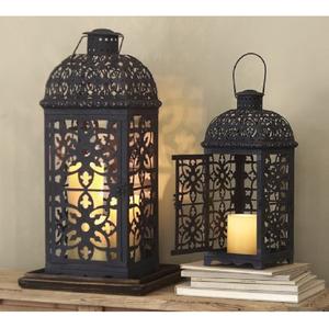 Juego de 2 faroles para velas resistentes y duraderos, estilo vintage, faroles colgantes para interiores y exteriores, eventos, fiestas, bodas - Product Image 2