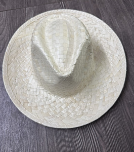Wholesale Bulk Cowboy Style <b>Sombrero</b> <b>Hat</b> Custom Logo Ribbon Palm Leaf Panama Checked Design Factory Price Promotion Ski Business - Product Image 1