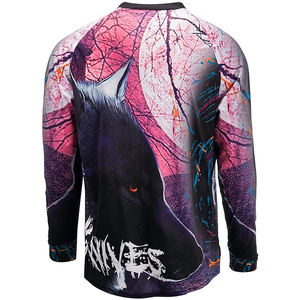 เสื้อแข่งมอเตอร์ครอส MTB แขนยาว ระบายอากาศ แห้งเร็ว ผลิตจากโพลีเอสเตอร์/ไนลอน พิมพ์ลายแบบ Sublimation  รับทำโลโก้และชื่อทีมตามสั่ง - Product Image 6